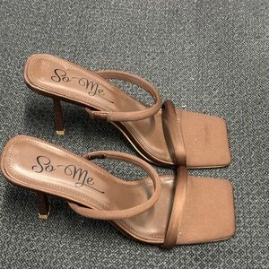 So Me Women's Elegant Brown Heels